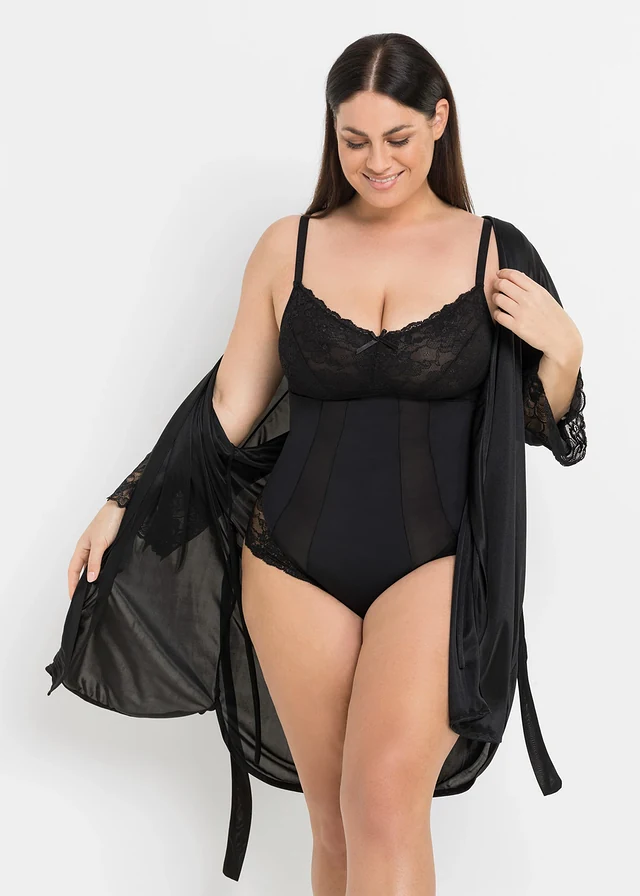 Body sculptant, maintien modéré, Couleur: noir