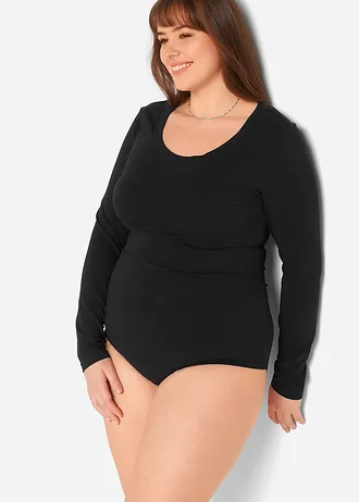 Loungewear body, Kleur: zwart