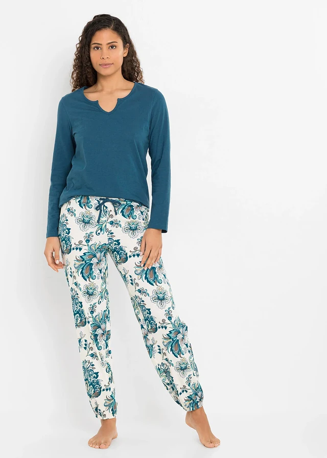 Pyjama (2-dlg.) • blauwpetrol gedessineerd • product-page.page-title-suffix