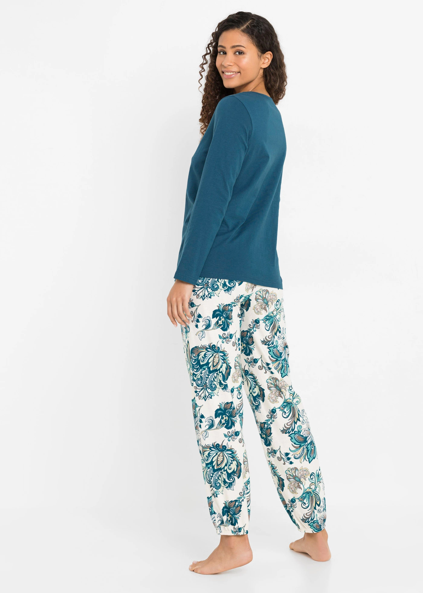 Pyjama (2-dlg.) • blauwpetrol gedessineerd • product-page.page-title-suffix