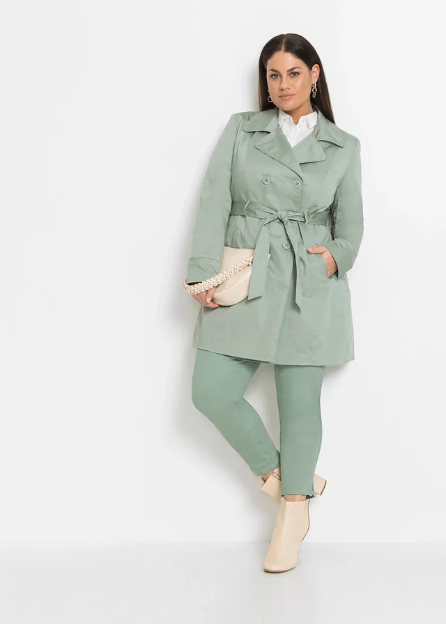 Trench, Couleur: vert fumé
