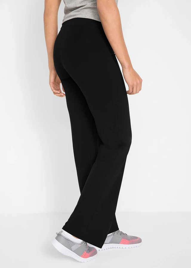 Pantalon de sport en coton, jambes évasées • noir / orange • product-page.page-title-suffix