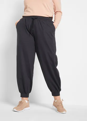 Pantalon de jogging, taille élastiquée, Couleur: noir