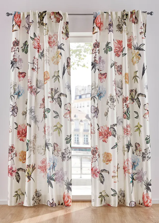 Draperie cu imprimeu floral (1buc/pac)