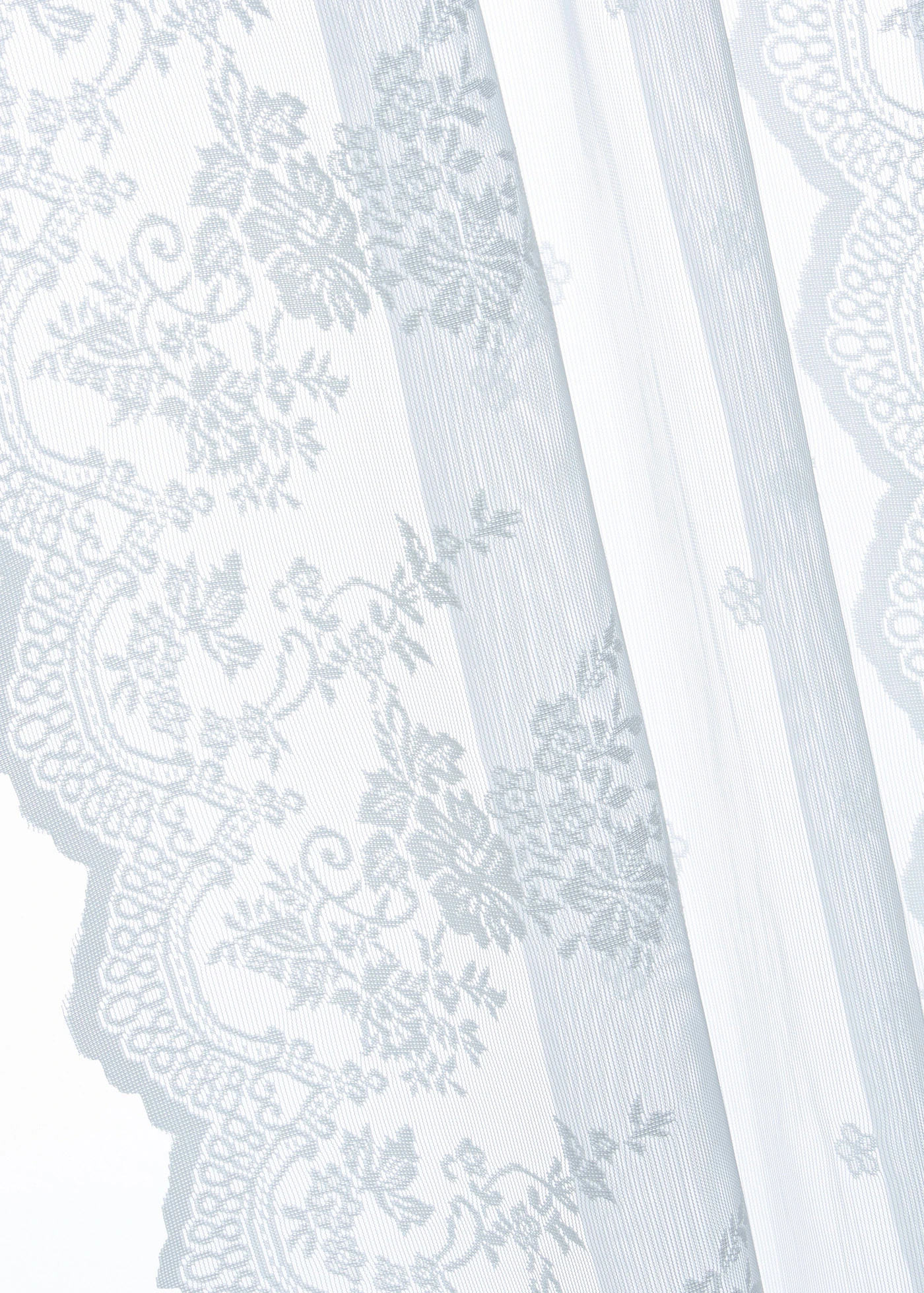 Záclona s květinovou výšivkou (1 ks v balení) • bílá • bonprix obchod