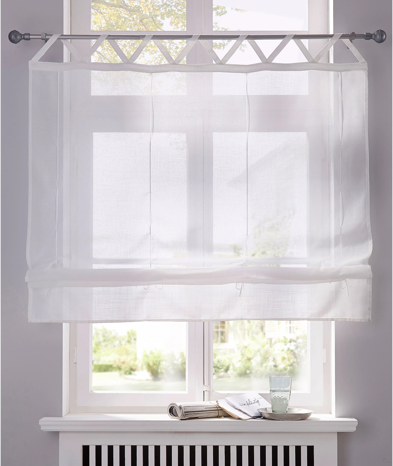 Store à nouer aspect lin • crème • Boutique bonprix