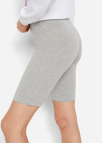 Korte legging (set van 2) • lichtgrijs gemêleerd+zwart • bonprix online shop