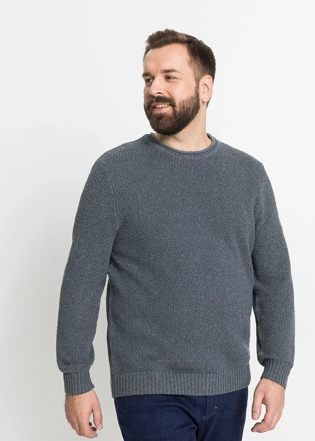 Pull, Couleur: bleu chiné