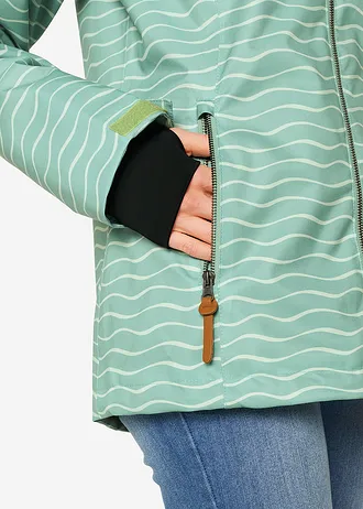 Waterdichte outdoor jas • saliegroen grafische print • bonprix online shop
