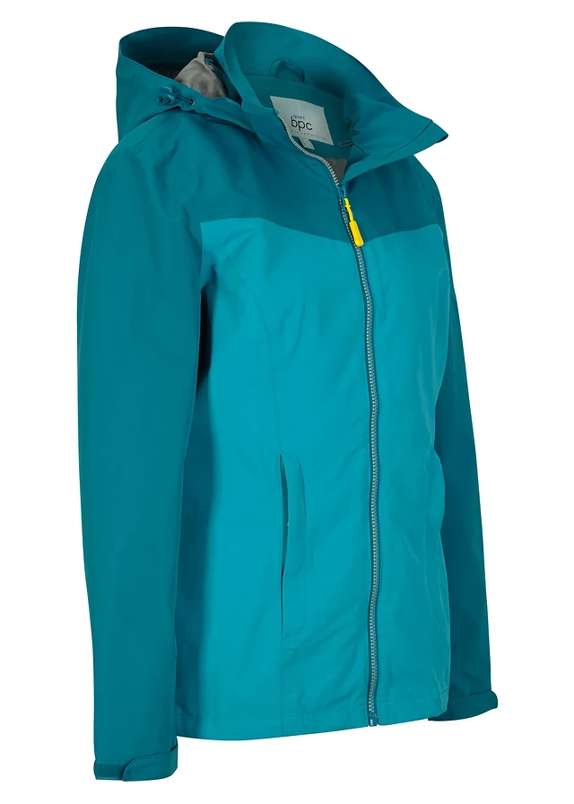Veste imperméable avec capuche, Couleur: turquoise