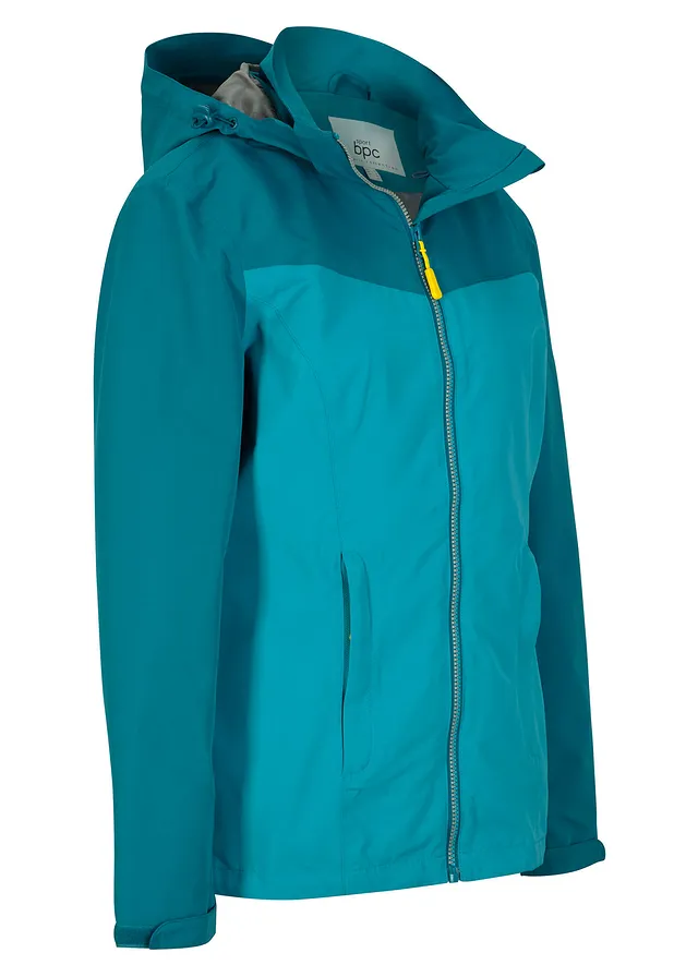 Outdoor jas met capuchon, Kleur: zeeturkoois