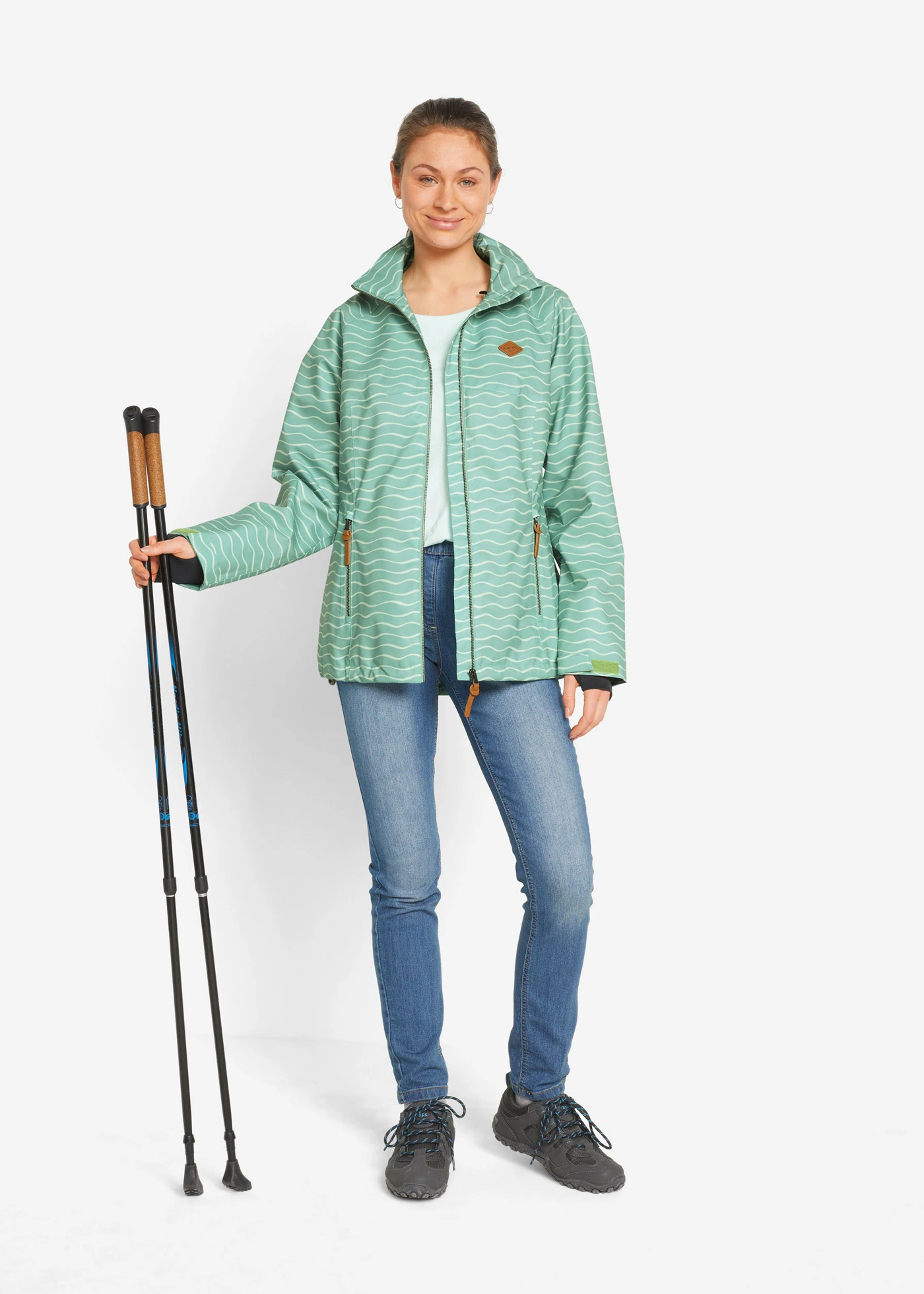 Veste technique imperméable • vert sauge graphique • Boutique bonprix