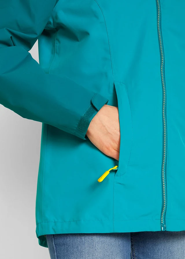 Outdoor jas met capuchon • zeeturkoois • product-page.page-title-suffix