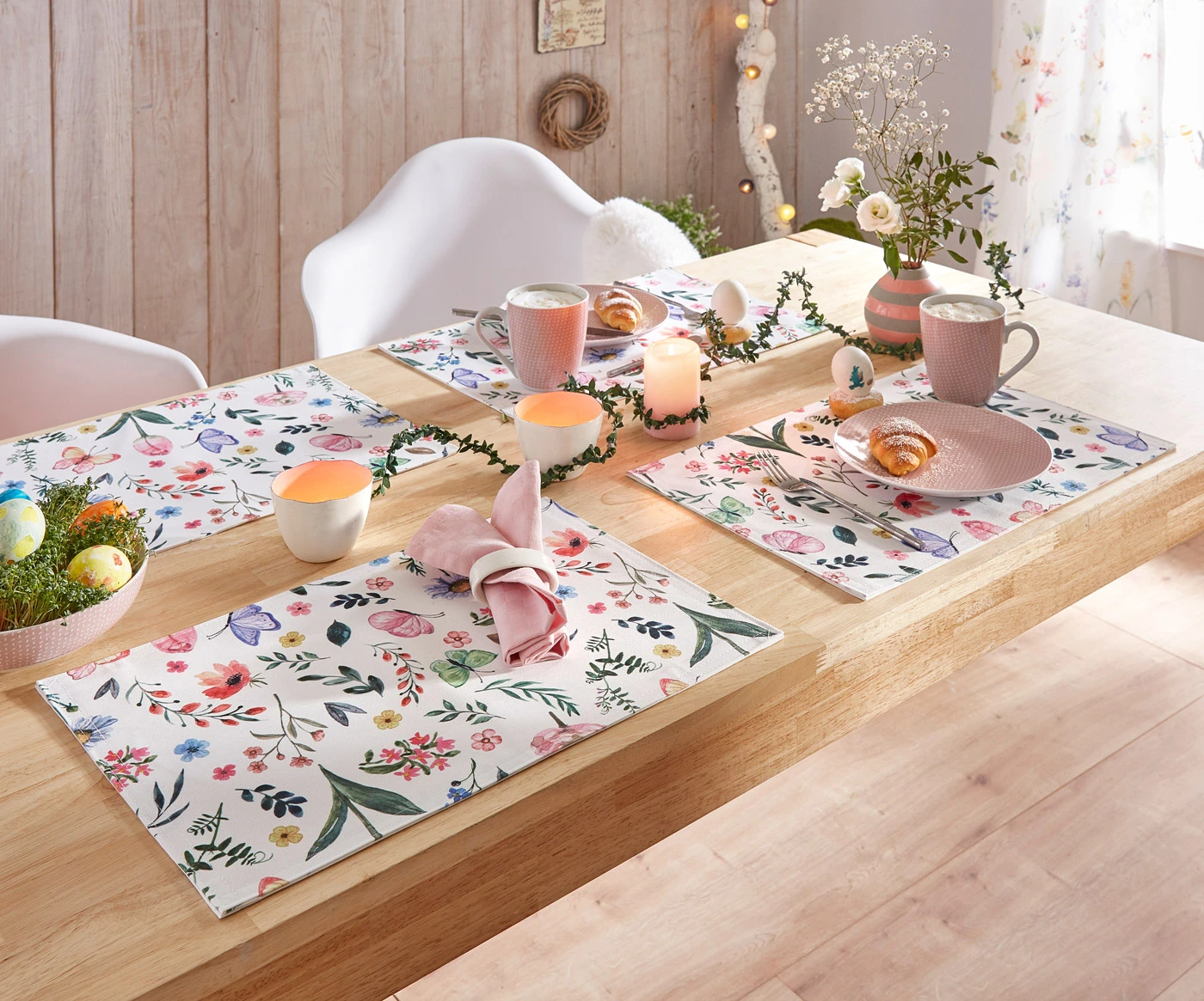 Placemats met bloemenprint (set van 4) • meerkleurig • bonprix online shop