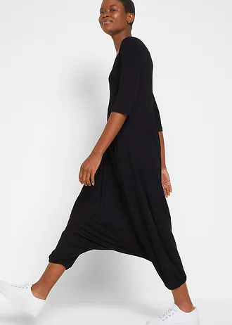 Combinaison fluide en jersey viscose extensible • noir • Boutique bonprix