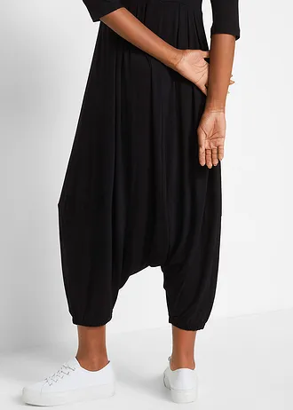 Combinaison fluide en jersey viscose extensible • noir • Boutique bonprix