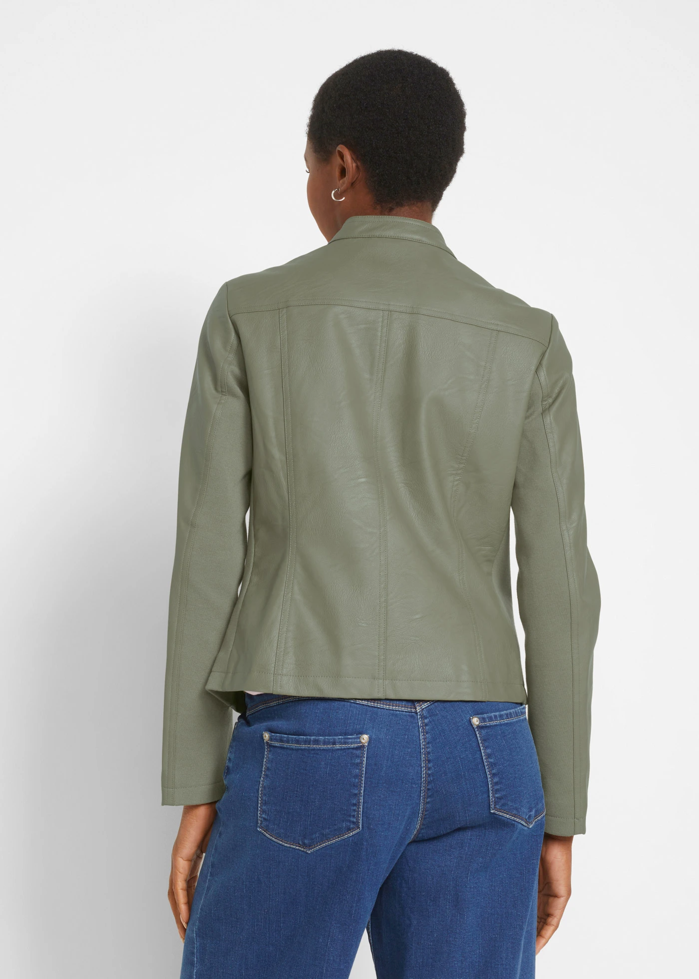 Veste enduite en viscose • olive • Boutique bonprix