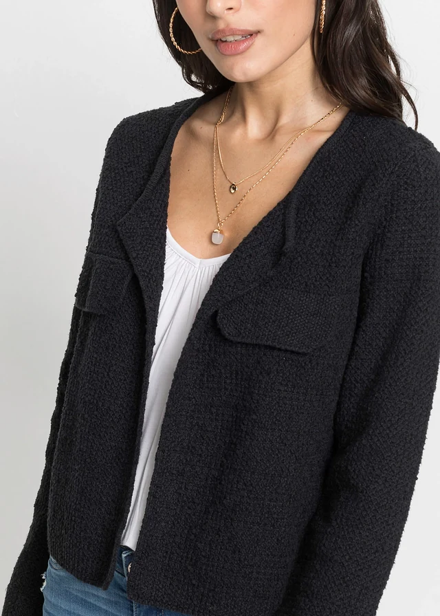 Gilet en maille bouclette • noir • product-page.page-title-suffix
