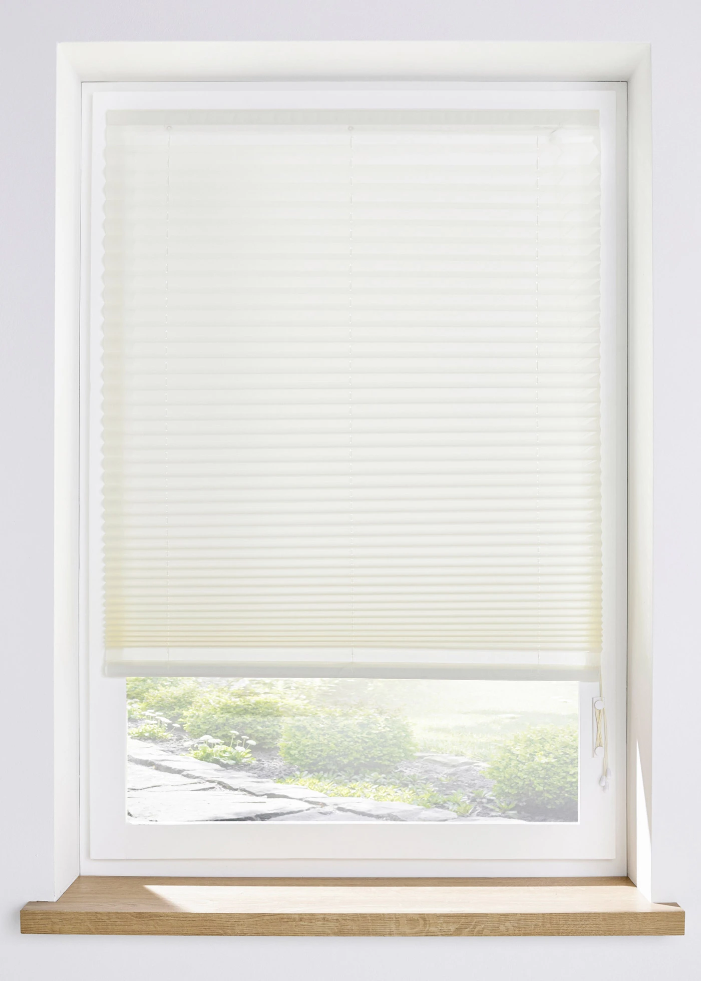 Verduisterend plisségordijn met klittenband • crème • bonprix online shop