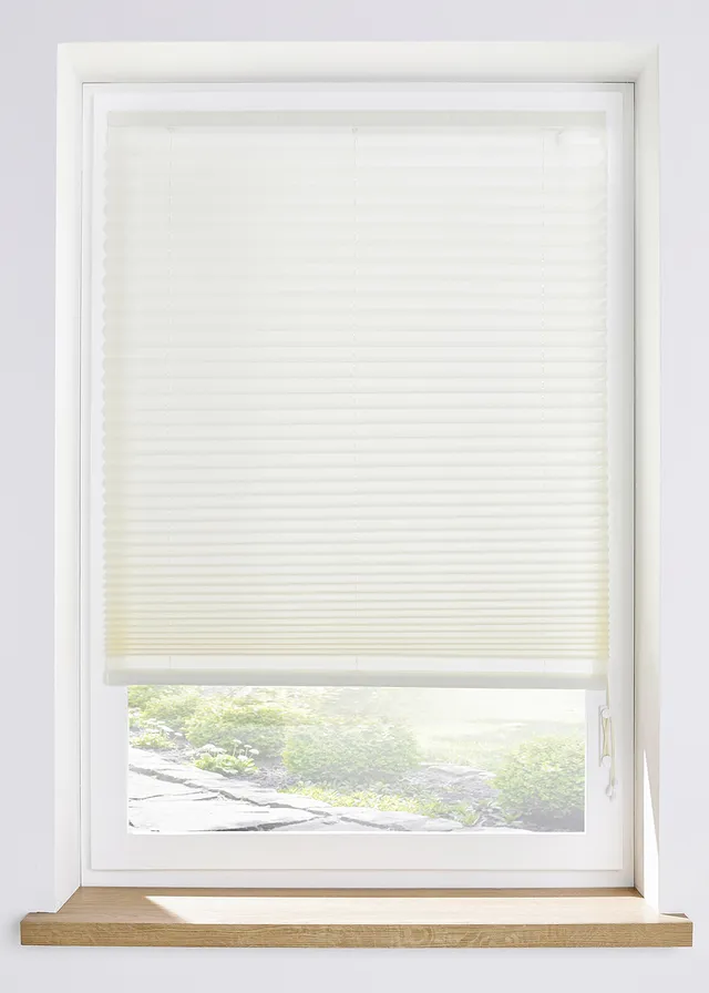 Verduisterend plisségordijn met klittenband • crème • bonprix online shop