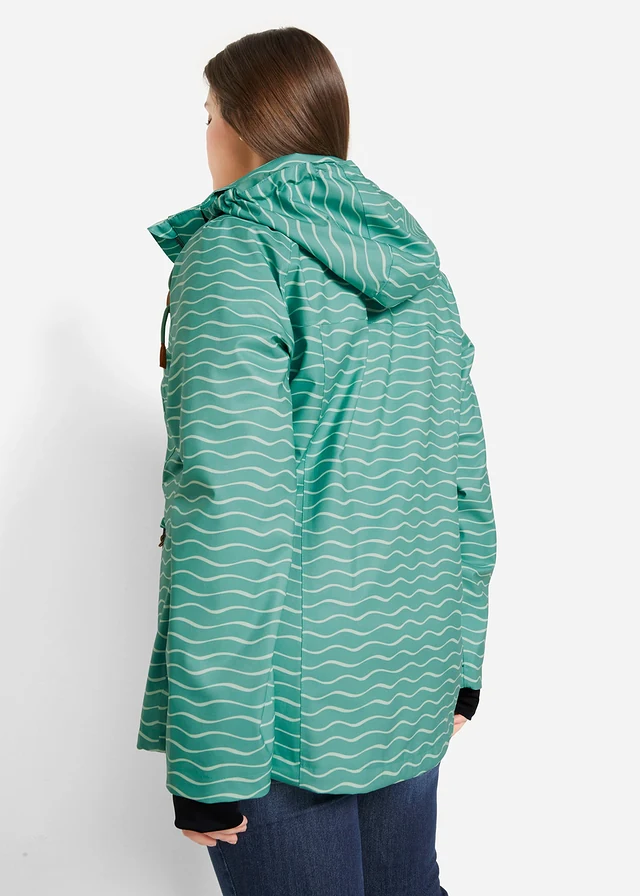 Veste technique imperméable, Couleur: vert sauge graphique