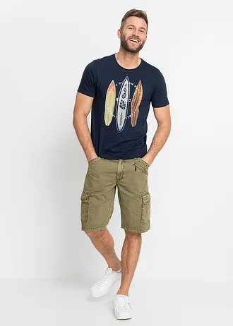 Tričko z čisté organické bavlny, Slim Fit • tmavě modrá • bonprix obchod