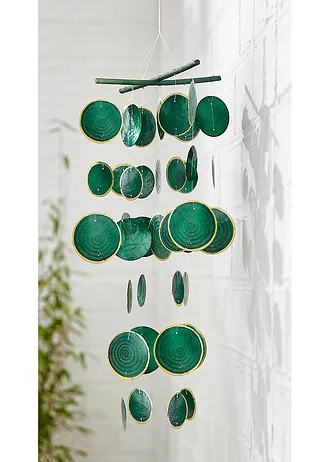 Windgong met schelpen • donkergroen • bonprix online shop