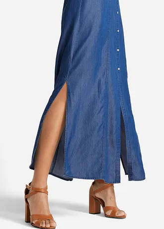 Sukienka szmizjerka, TENCEL™ Lyocell • niebieski "stone” • sklep bonprix