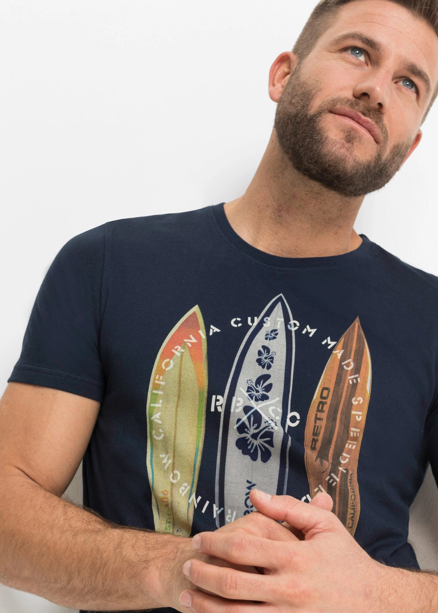 Tričko z čisté organické bavlny, Slim Fit • tmavě modrá • bonprix obchod