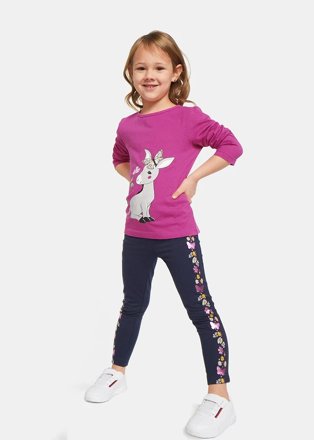 Longsleeve (set van 2) van puur biologisch katoen • saffierblauw+fuchsia • product-page.page-title-suffix