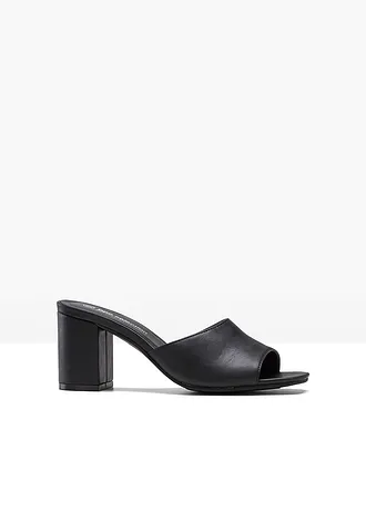 Klapki na obcasie słupku • czarny • sklep bonprix