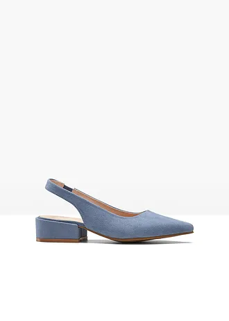 Slingback pumps met platte hak