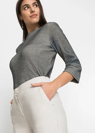 Pantalon large et léger à pinces • beige • Boutique bonprix