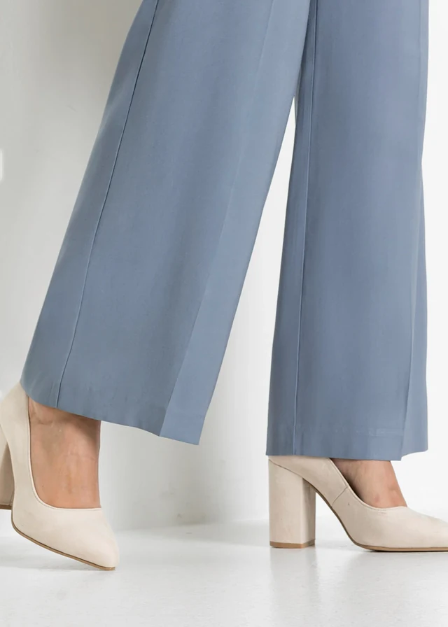 Lichte Marlene Dietrich broek met viscose • mat blauw • product-page.page-title-suffix