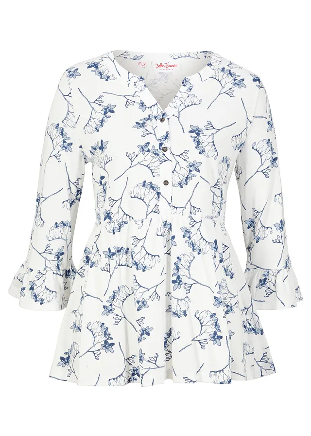 Bluză-tunică cu mâneci 3/4