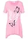 Longshirt met puntige zoom en vlinders, Kleur: flamingopink-wit-zwart