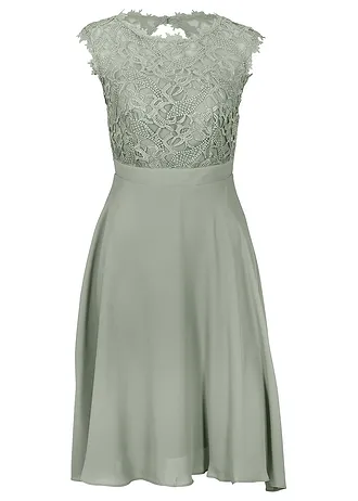 Mini jurk met kant • zeegras • bonprix online shop