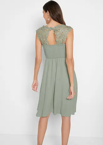 Mini jurk met kant • zeegras • bonprix online shop