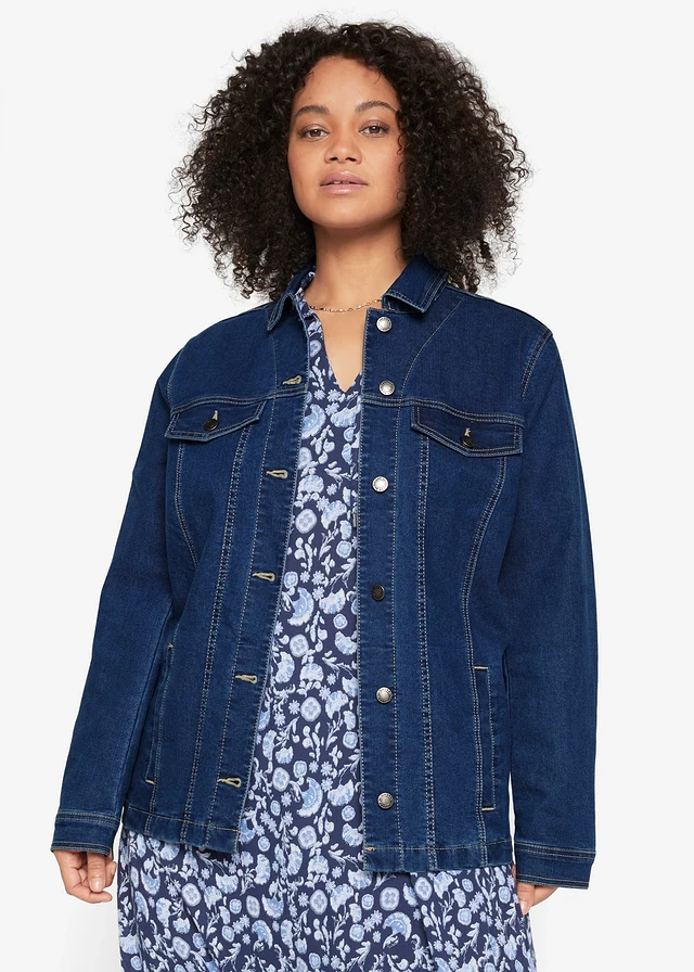 Veste en jean, Couleur: bleu denim