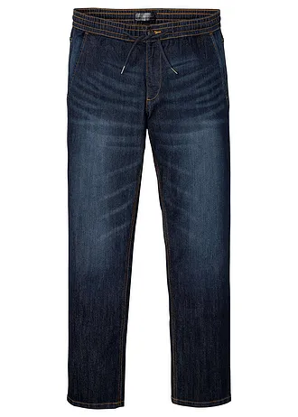 Lehké džíny bez zapínání a s pohodlným pasem, Regular Fit, Straight