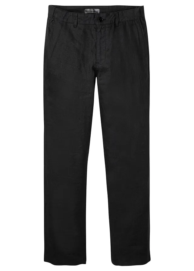 Pantaloni chino straight din in 100%, Regular Fit