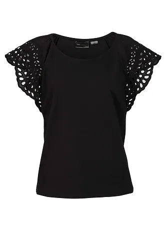 Shirt in een katoenmix • zwart • bonprix online shop
