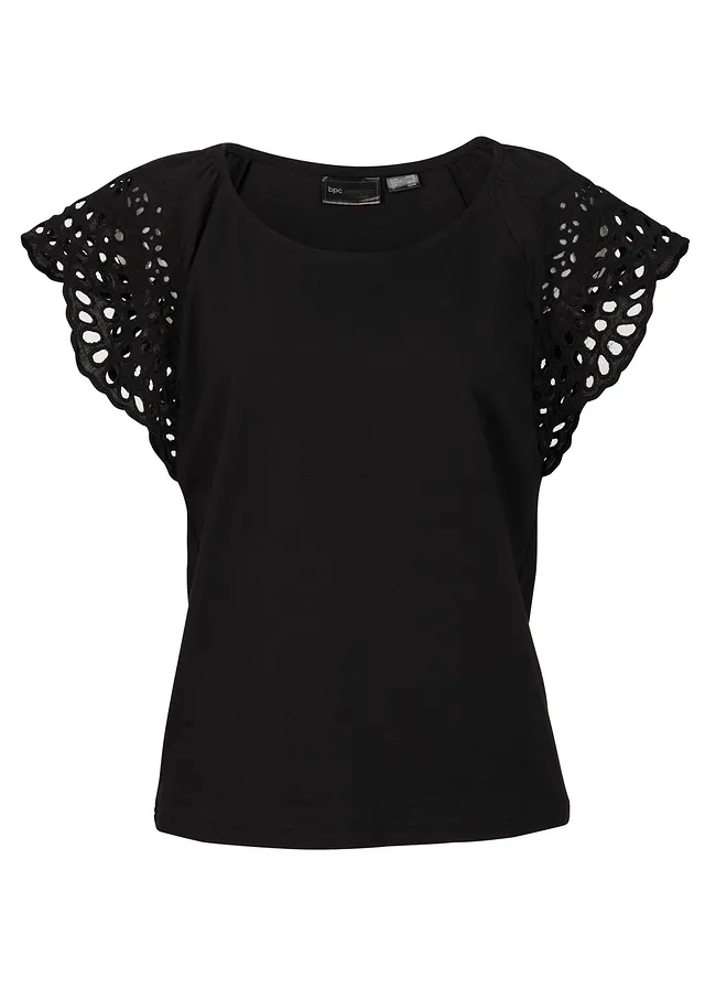 Shirt in een katoenmix • zwart • bonprix online shop