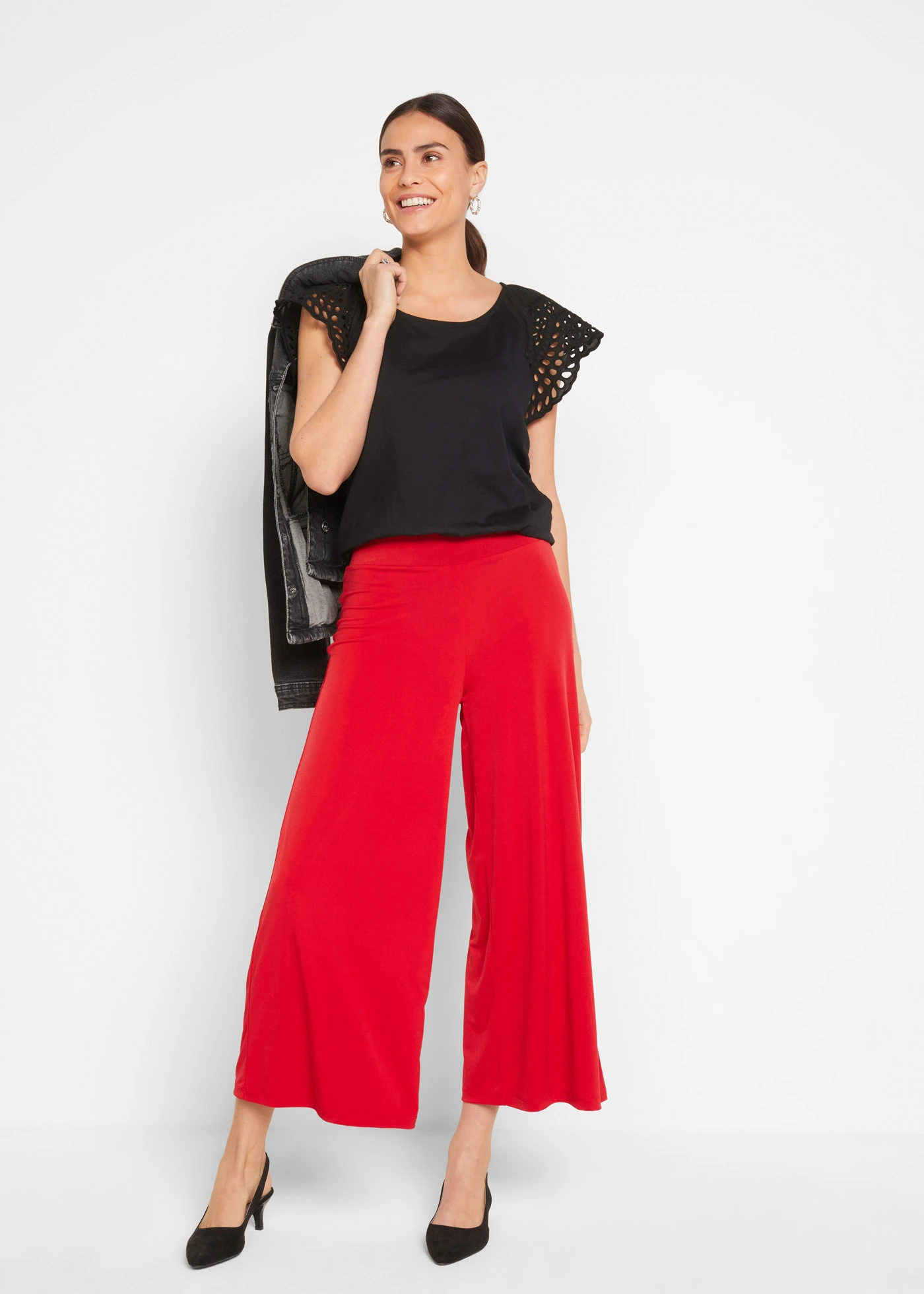 Shirt in een katoenmix • zwart • bonprix online shop