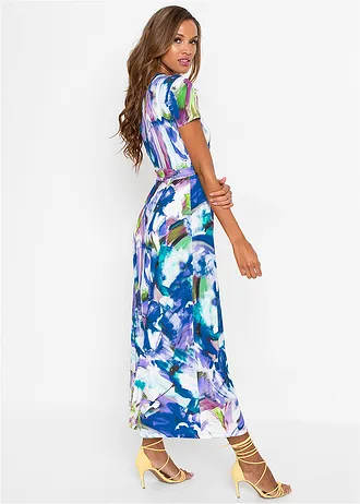 Robe longue • bleu/vert floral • Boutique bonprix
