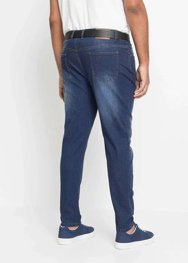 Power-Stretch džíny Sim Fit, Tapered (2 ks v balení), barva: světle modrý denim + tmavě modrý denim