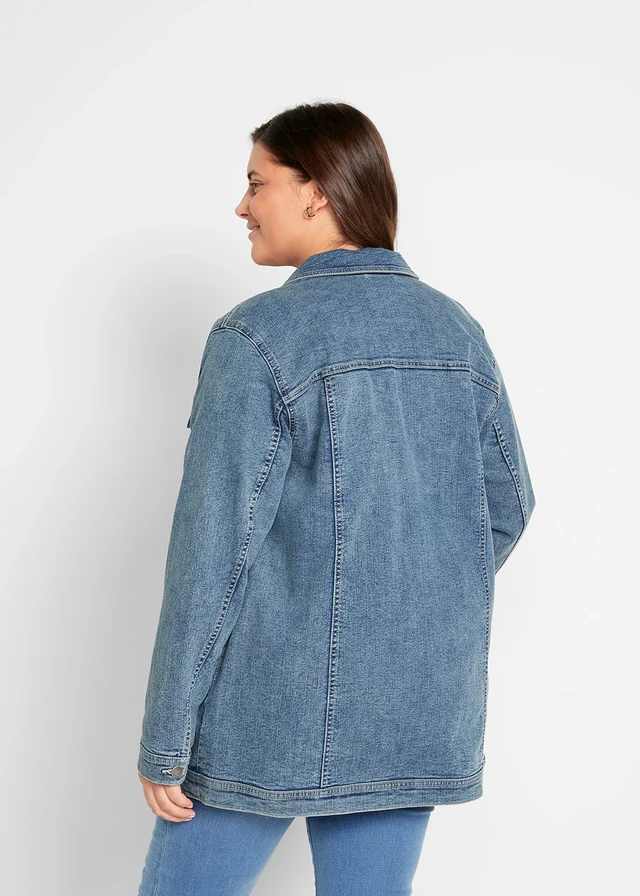Stretch spijkerjas, boyfriend, Kleur: blauw denim used