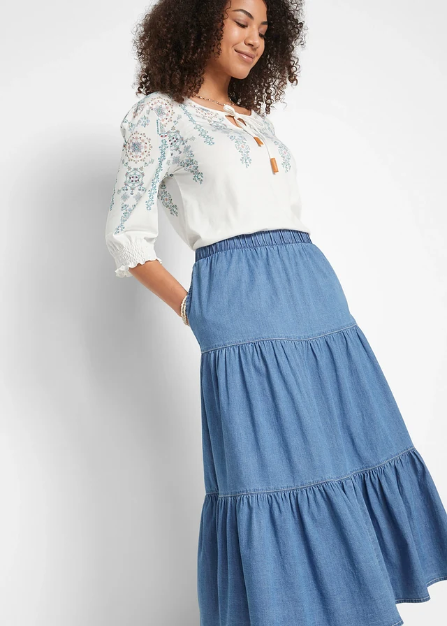 Denim strokenrok • lichtblauw denim used • product-page.page-title-suffix