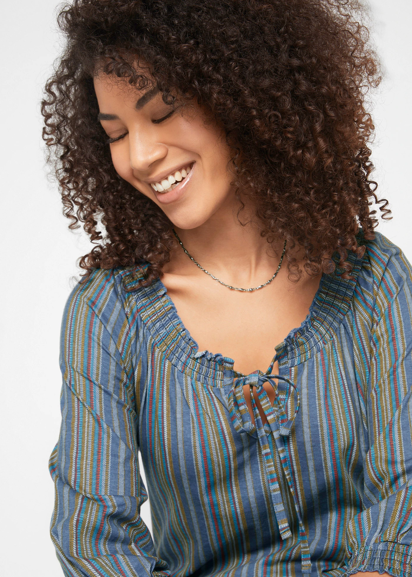 Žerzejová tunika • indigo s proužky • bonprix obchod