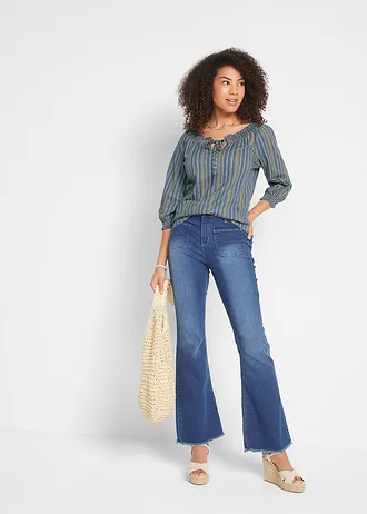 Tunique en jersey • indigo rayé • Boutique bonprix